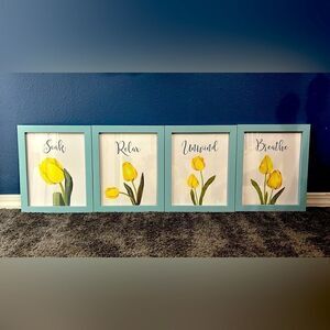 4 Framed Prints for Bathroom decor